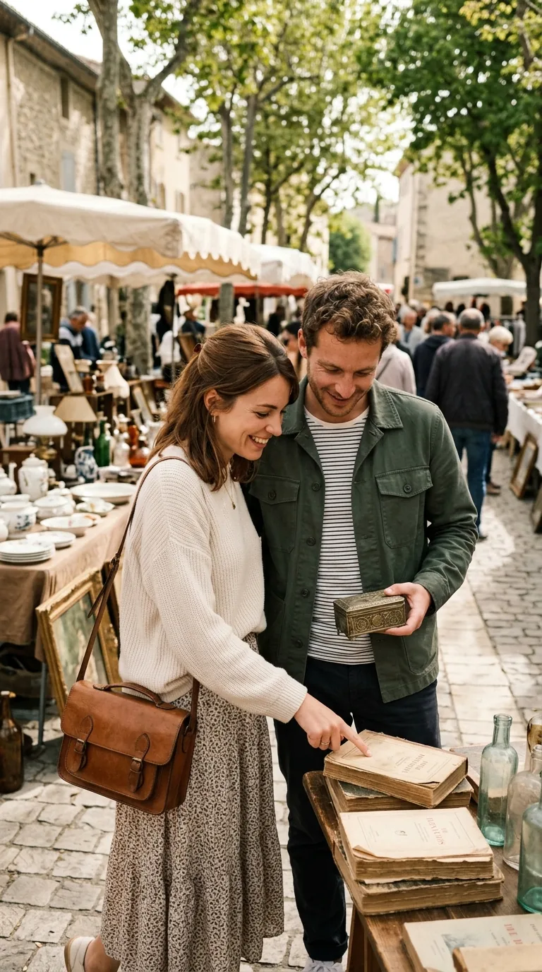 Une brocante, un dimanche matin